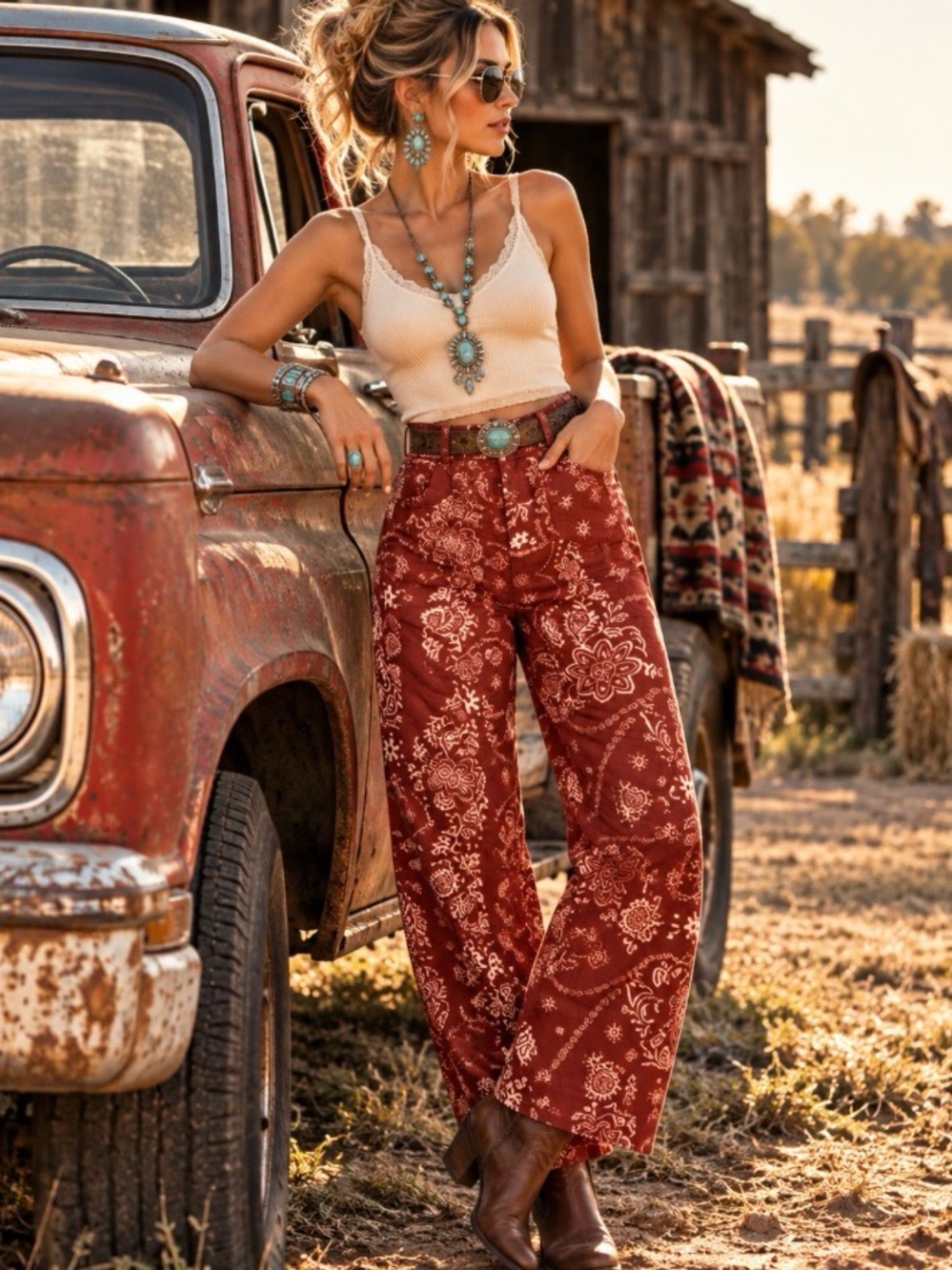 The Ranch Hand bandana barrel jean